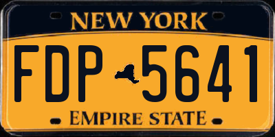 NY license plate FDP5641