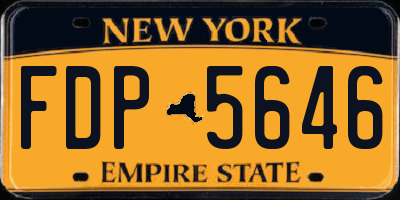 NY license plate FDP5646