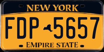 NY license plate FDP5657