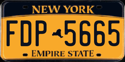 NY license plate FDP5665