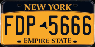 NY license plate FDP5666