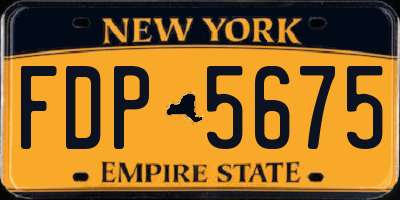 NY license plate FDP5675