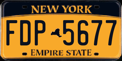 NY license plate FDP5677