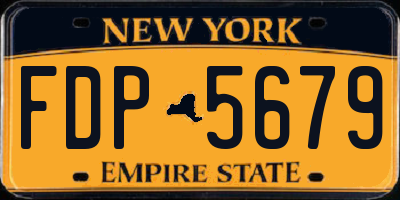 NY license plate FDP5679