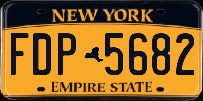 NY license plate FDP5682