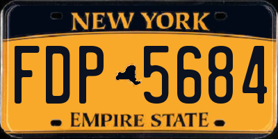 NY license plate FDP5684