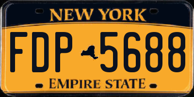 NY license plate FDP5688