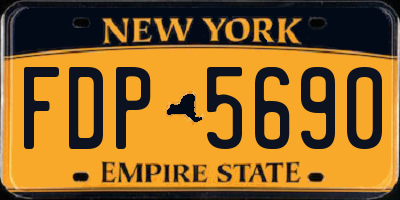 NY license plate FDP5690