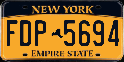 NY license plate FDP5694