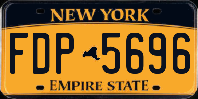 NY license plate FDP5696