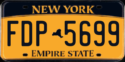 NY license plate FDP5699