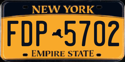 NY license plate FDP5702