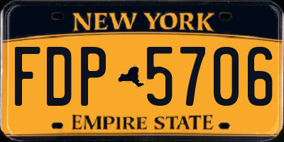 NY license plate FDP5706