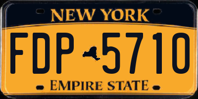 NY license plate FDP5710