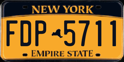 NY license plate FDP5711
