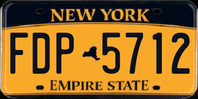 NY license plate FDP5712