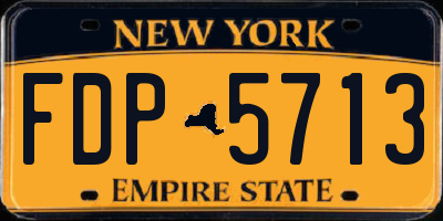 NY license plate FDP5713