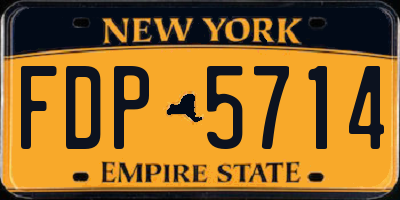 NY license plate FDP5714