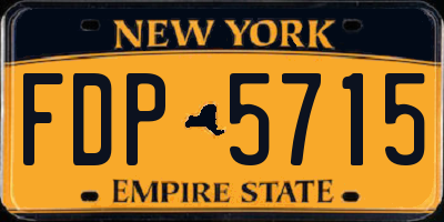 NY license plate FDP5715