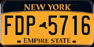 NY license plate FDP5716
