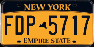 NY license plate FDP5717