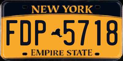 NY license plate FDP5718