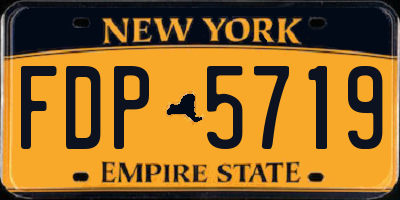 NY license plate FDP5719