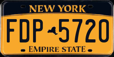 NY license plate FDP5720