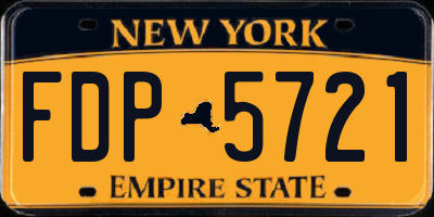 NY license plate FDP5721