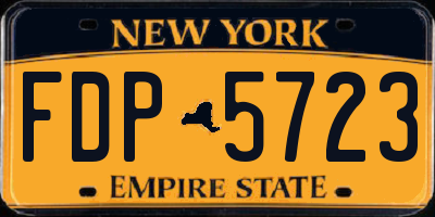 NY license plate FDP5723