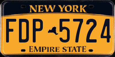 NY license plate FDP5724
