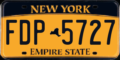 NY license plate FDP5727