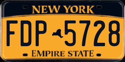 NY license plate FDP5728