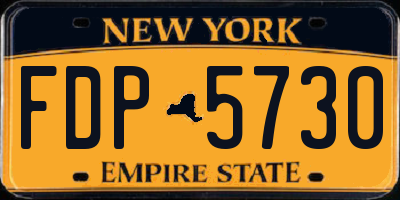 NY license plate FDP5730