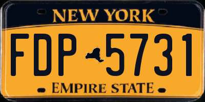 NY license plate FDP5731