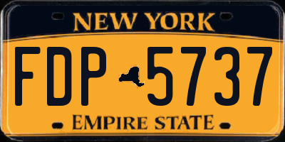 NY license plate FDP5737