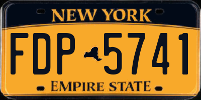 NY license plate FDP5741