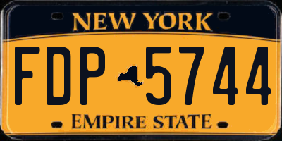 NY license plate FDP5744