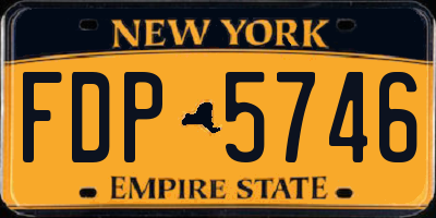 NY license plate FDP5746