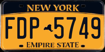 NY license plate FDP5749