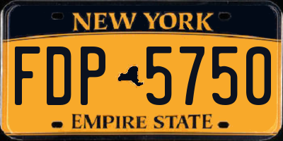 NY license plate FDP5750