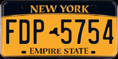 NY license plate FDP5754