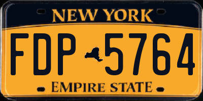 NY license plate FDP5764