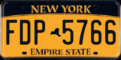 NY license plate FDP5766