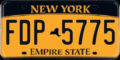 NY license plate FDP5775
