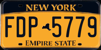 NY license plate FDP5779