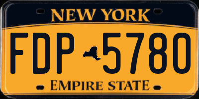NY license plate FDP5780