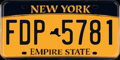 NY license plate FDP5781