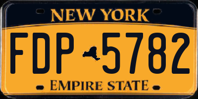 NY license plate FDP5782
