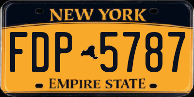 NY license plate FDP5787